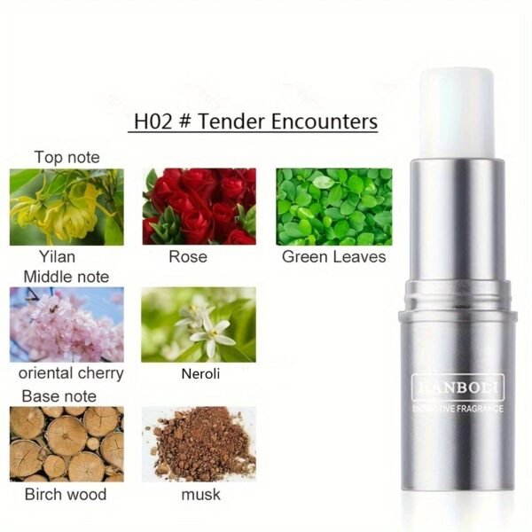 Solid Love Perfume - Women Solid Perfume Portable Balm, Long-lasting Fragrance, Charming Fragrance, Pocket Solid Balm Stick plant squalane - Image 7