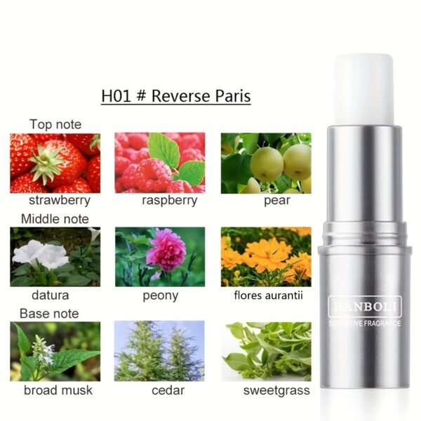 Solid Love Perfume - Women Solid Perfume Portable Balm, Long-lasting Fragrance, Charming Fragrance, Pocket Solid Balm Stick plant squalane - Image 6